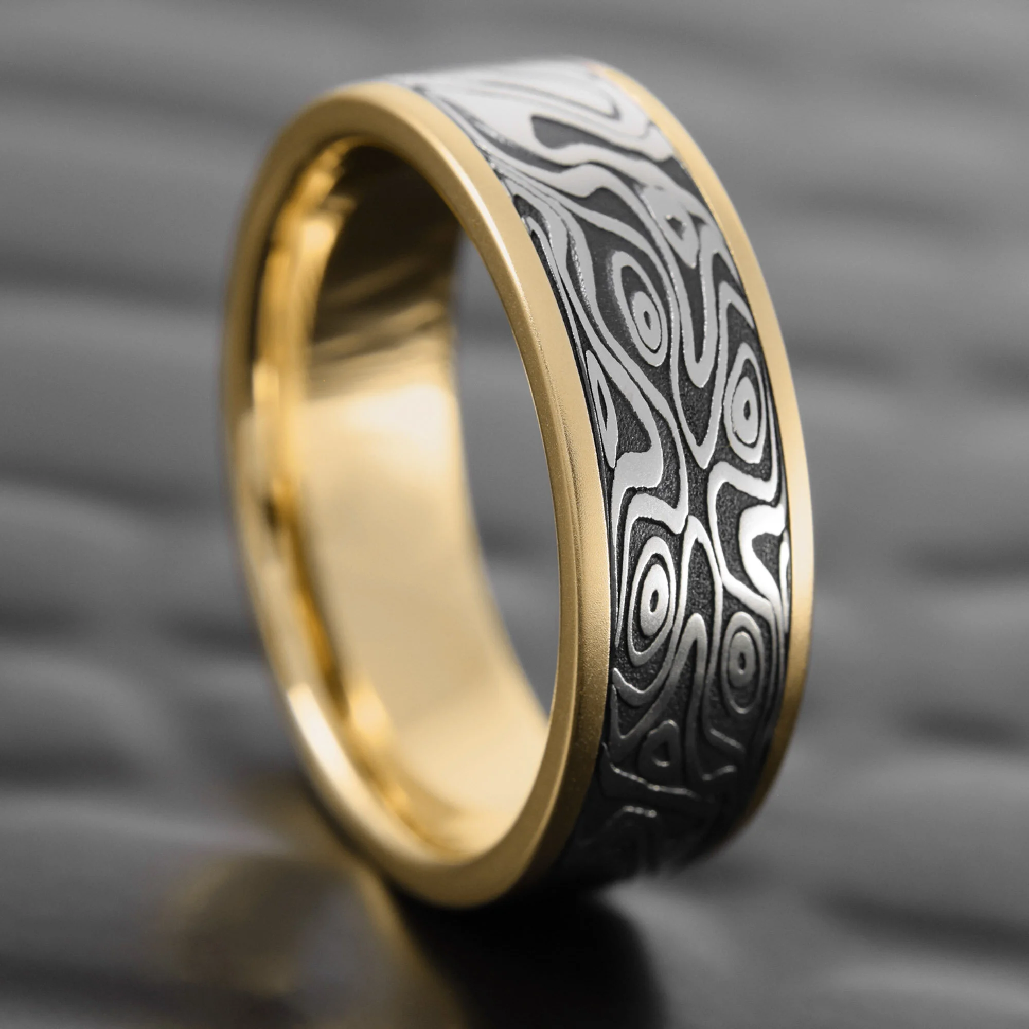 14k+Yellow+Gold+Channel+Band+